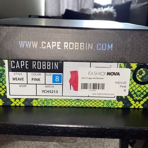 Women’s neon pink heels